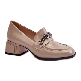 S.Barski Décolleté da donna in vernice beige
