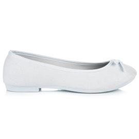 New Age Ballerine sportive con fiocco bianca