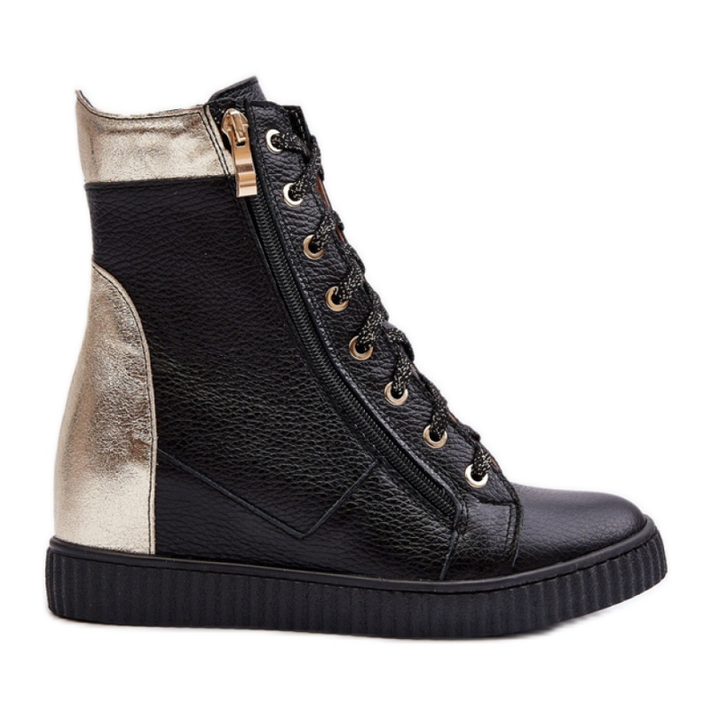 Zazoo Sneakers con zeppa da donna nere nero