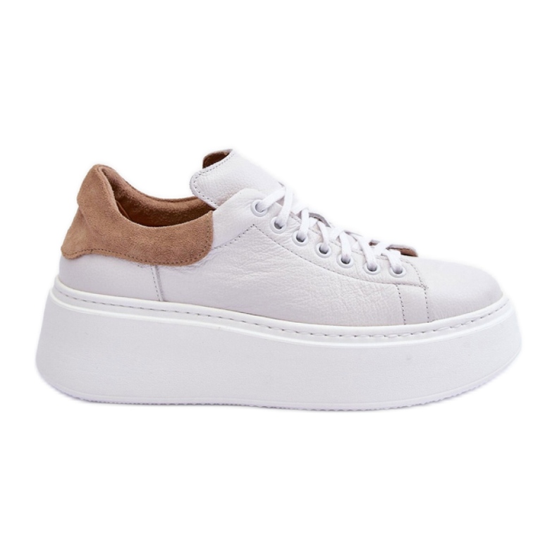 Lemar Scarpe Sportive Su Un'enorme Piattaforma Bianca/Cappuccino