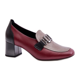 Décolleté da donna con decorazione Laura Messi Bordeaux rosso