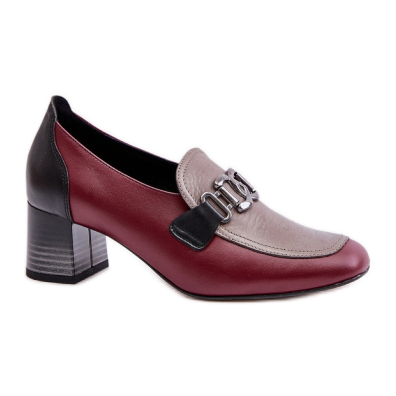 Décolleté da donna con decorazione Laura Messi Bordeaux rosso