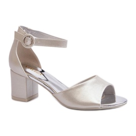 Sandali con tacco alto da donna Vinceza Silver grigio