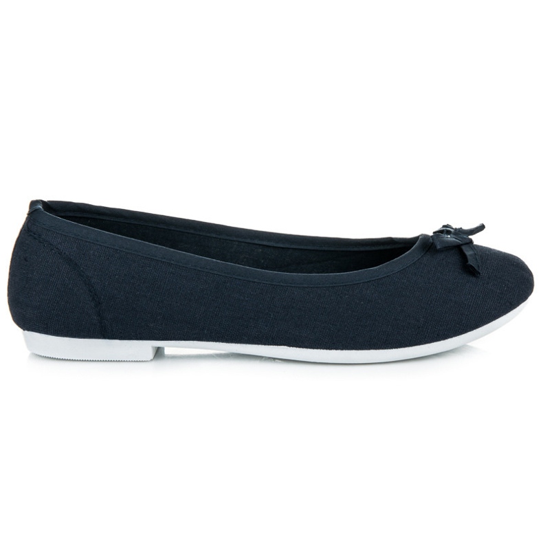 New Age Ballerine sportive con fiocco blu navy