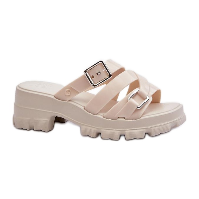 Infradito da donna con tacco alto Zaxy Beige Chiaro
