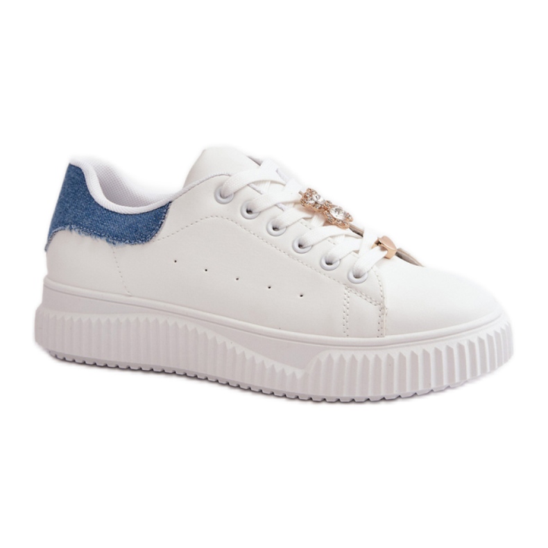 Sneakers da donna con spille Bianco/Blu bianca