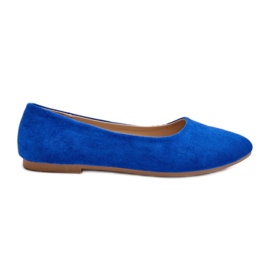Ballerine da donna in camoscio blu