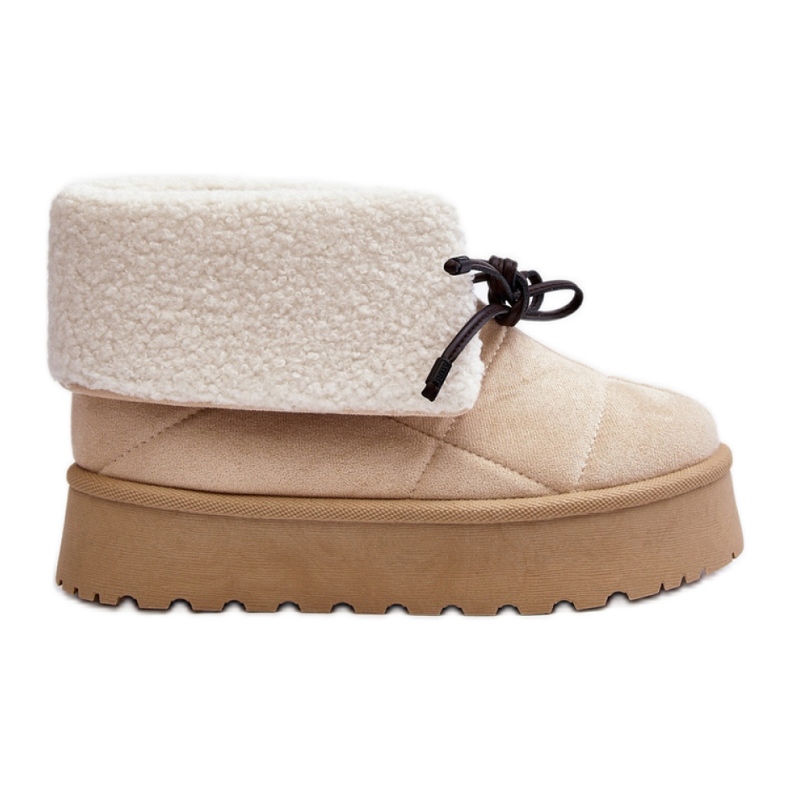 Doposci con plateau e montone Beige