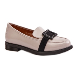 Mocassini in vernice con decoro Vinceza Grey grigio