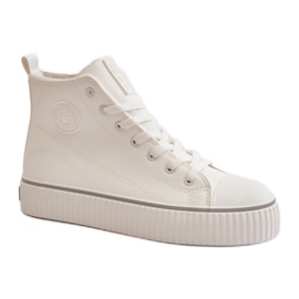 Sneakers da donna sulla piattaforma Big Star White bianco