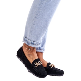 Mocassini slip-on in pelle scamosciata da donna neri nero