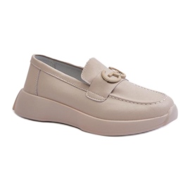 Mocassini in pelle da donna S.Barski Beige