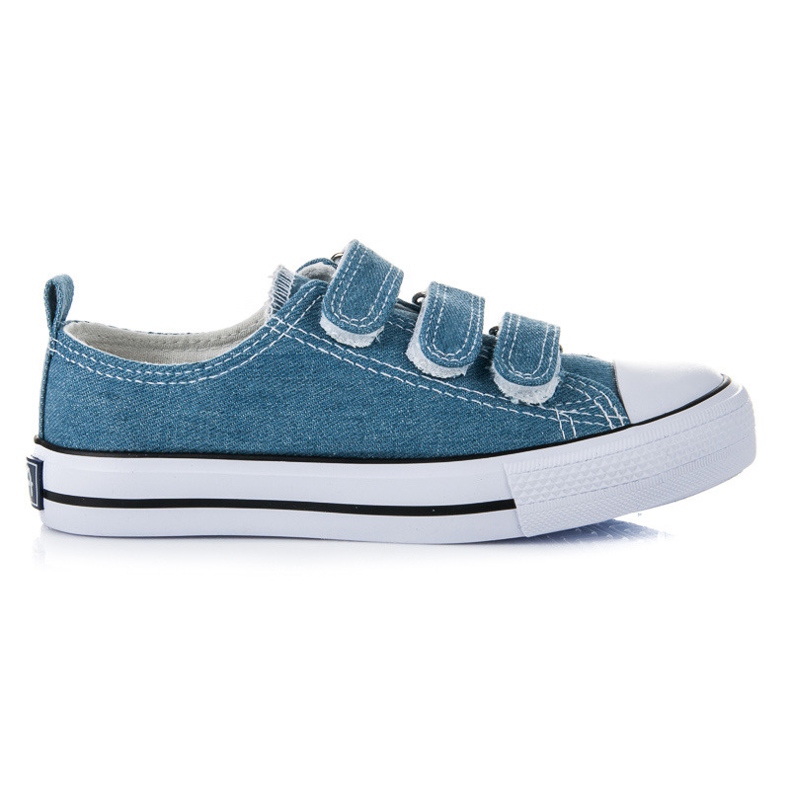 American Club Sneakers in denim con velcro blu