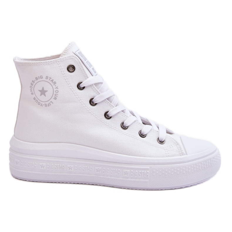 Sneakers Alte da Donna Big Star Bianche bianca