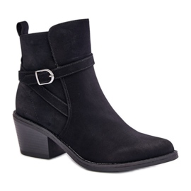 Stivali da cowboy neri con tacco alto nero