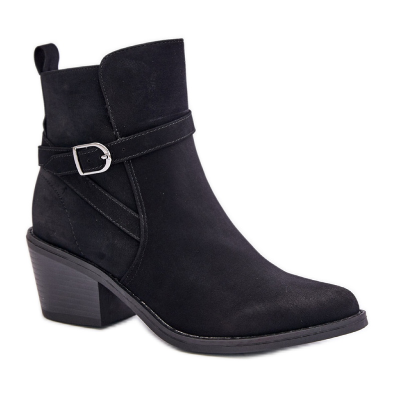 Stivali da cowboy neri con tacco alto nero