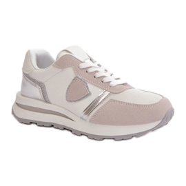 Scarpe Sportive Da Donna Con Glitter Bianco bianca