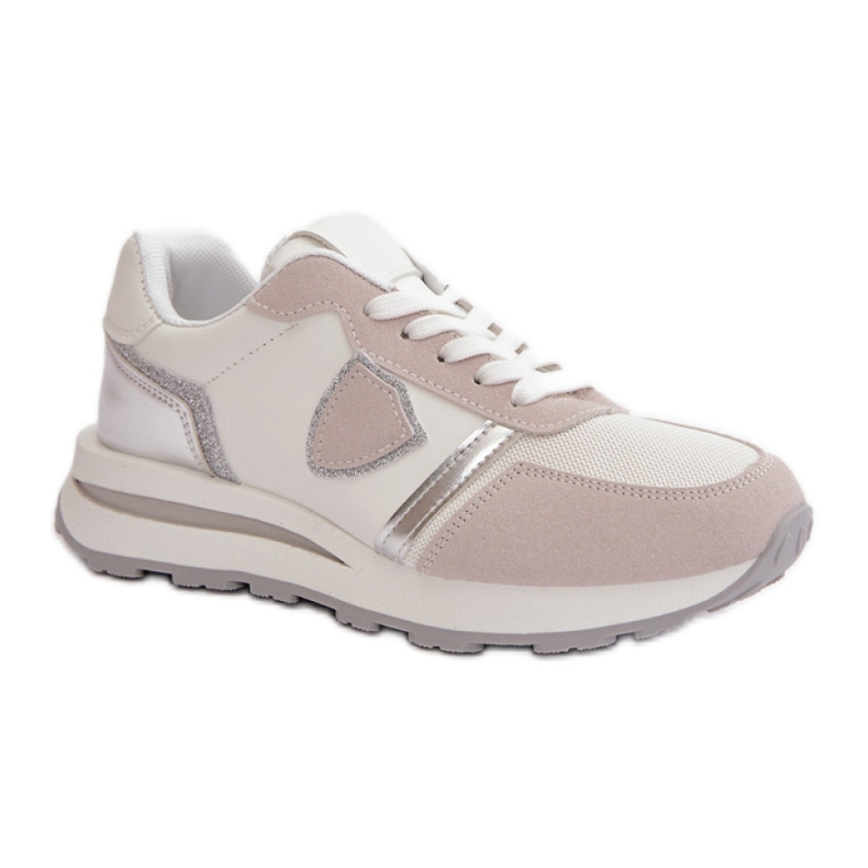 Scarpe Sportive Da Donna Con Glitter Bianco bianca