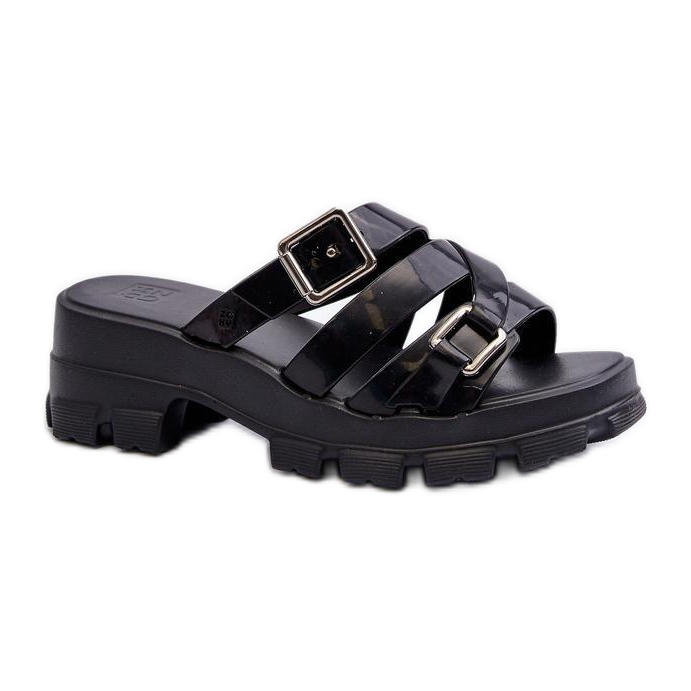Infradito da donna con tacco basso Zaxy Black nero