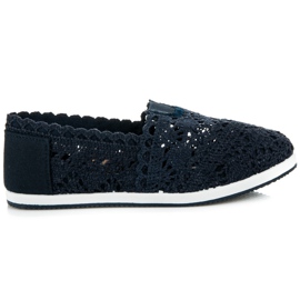 Seastar Slipons in pizzo blu navy