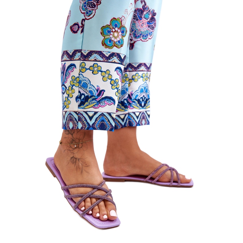 Step in style Sandalo Infradito Modello Leomi 5628-2 CLA-1 Viola - Entra con stile