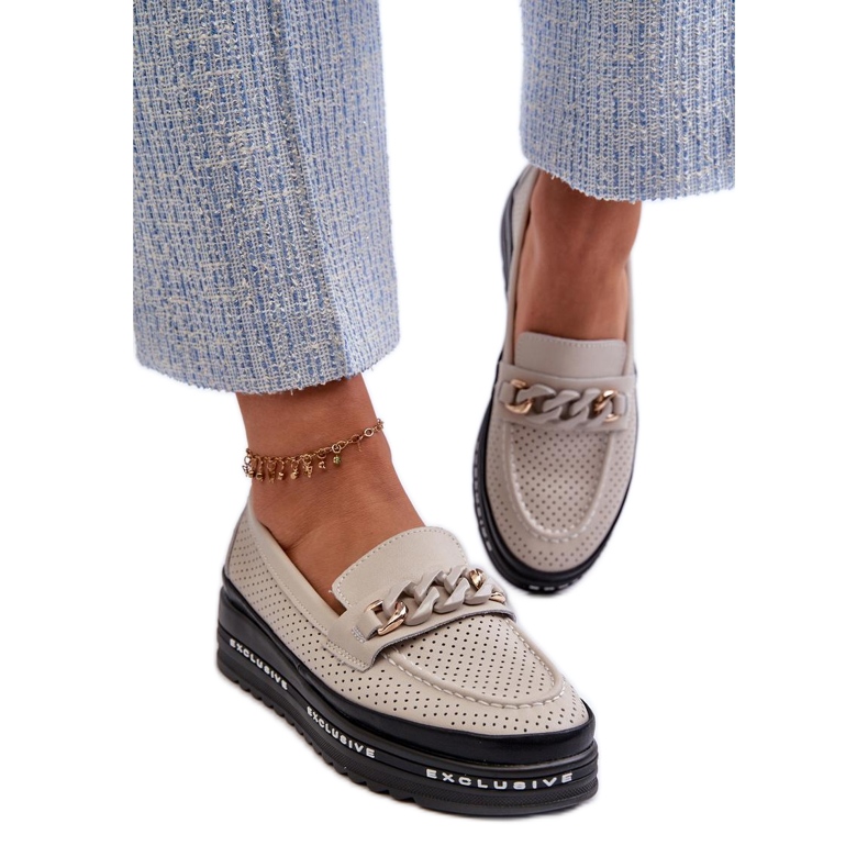 Step in style Mocassini Modello S.Barski LR618 Beige - Entra con stile