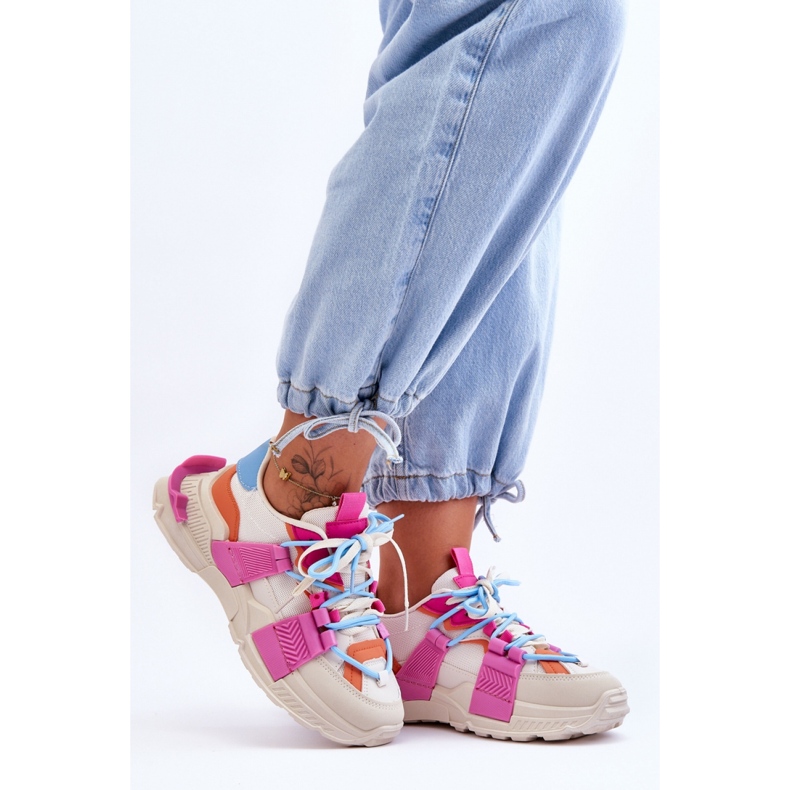 Step in style Scarpe Sportive Modello Chillout! BL357P Beige/Rosa - Entra con stile