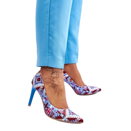 Step in style Scarpe con tacco alto Modello Lewski Shoes 2659 Blu/Rosso - Entra con stile multicolore