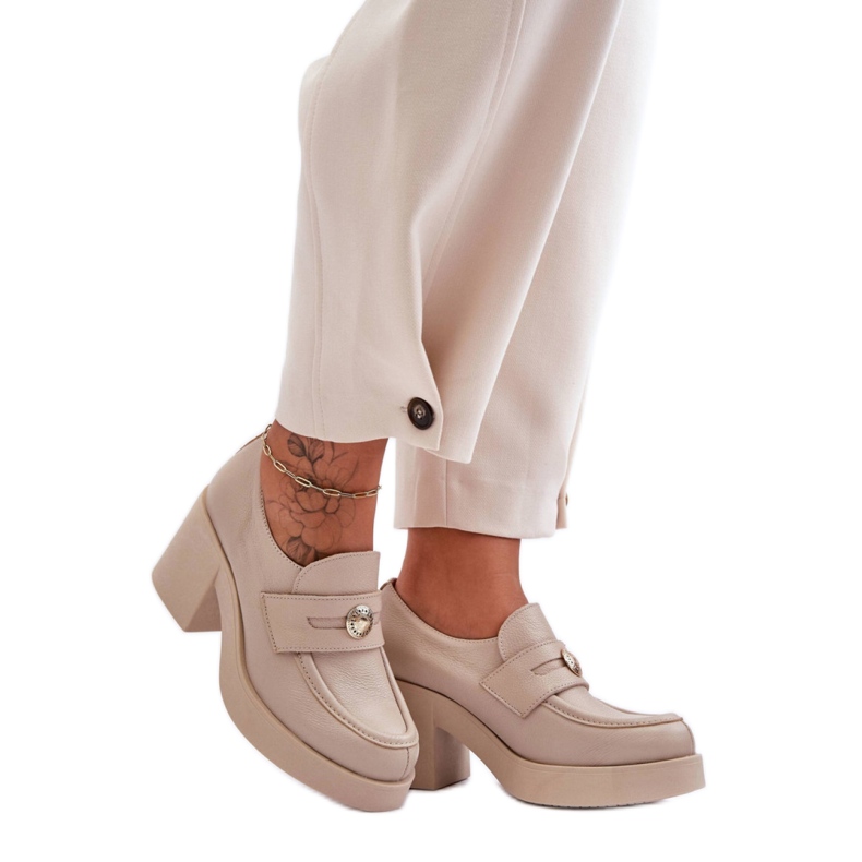 Step in style Scarpe Modello Dunadia 20148 Pelle Beige - Entra con stile