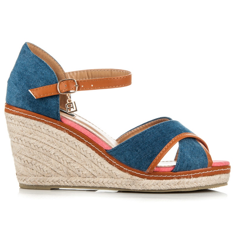 Vices Espadrillas In Denim Sulla Zeppa blu