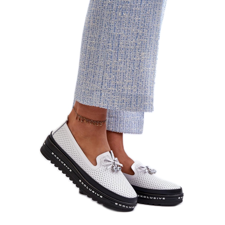 Step in style Mocassini Modello S.Barski LR400 Bianco - Entra con stile bianca