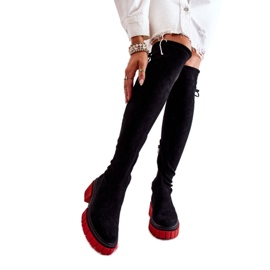 Step in style Stivali Modello Cheera UK105P Camoscio Nero/Rosso - Entra con stile