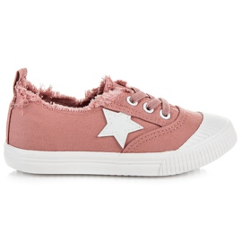 L&H Sneakers elastiche con asterisco rosa