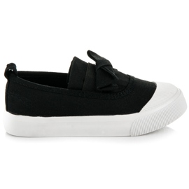 L&H Sneakers senza lacci con fiocco nero