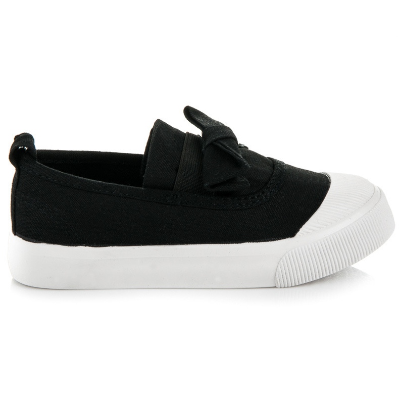 L&H Sneakers senza lacci con fiocco nero