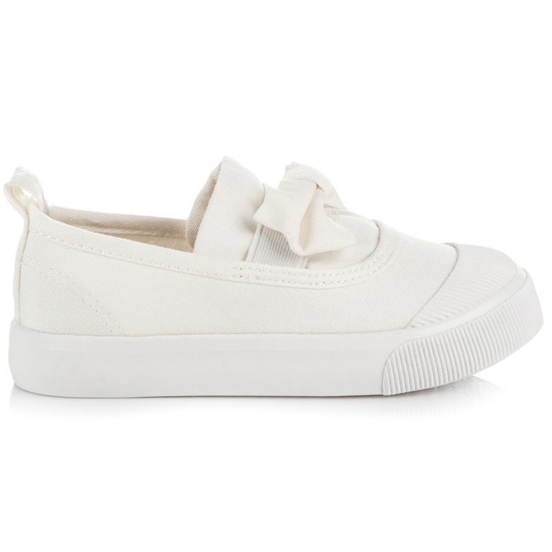 L&H Sneakers senza lacci con fiocco bianca