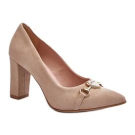 Step in style Décolleté Modello Zazoo 2453/OS Cappuccino Scamosciato - Entra con stile beige