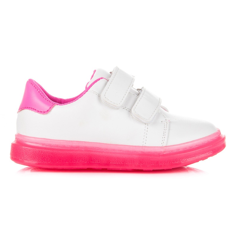 Sneakers con plateau rosa bianca