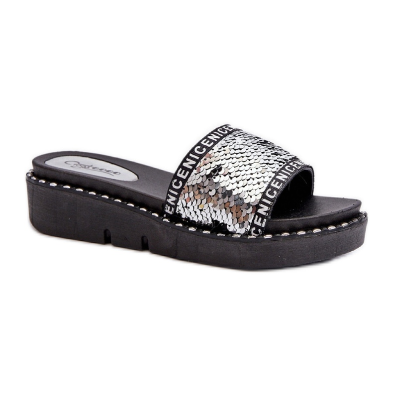 Step in style Sandalo Infradito Modello Rivanique G-582-02 Nero/Argento - Entra con stile