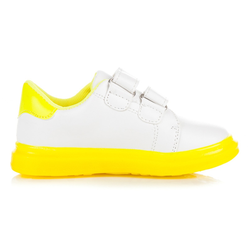 Sneakers con plateau gialle bianca