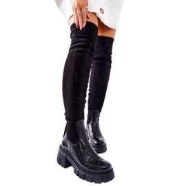 Step in style Stivali Modello Maciejka Krokodyl 05260-01 Nero - Entra con stile