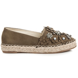 Marquiz Scarpe basse slip-on con decorazioni verde