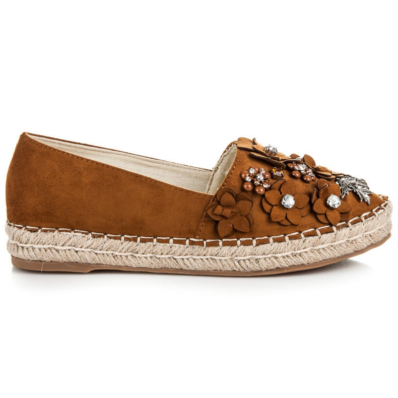 Marquiz Scarpe senza lacci con decorazioni marrone