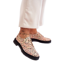 Step in style Scarpe Oxford Modello Maciejka 04087-18 Arancione/Nero - Entra con stile arancia