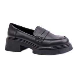 Mocassini da donna D&amp;A realizzati in pelle naturale Nera nero