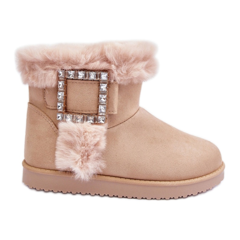 Stivali da neve beige da donna alla moda