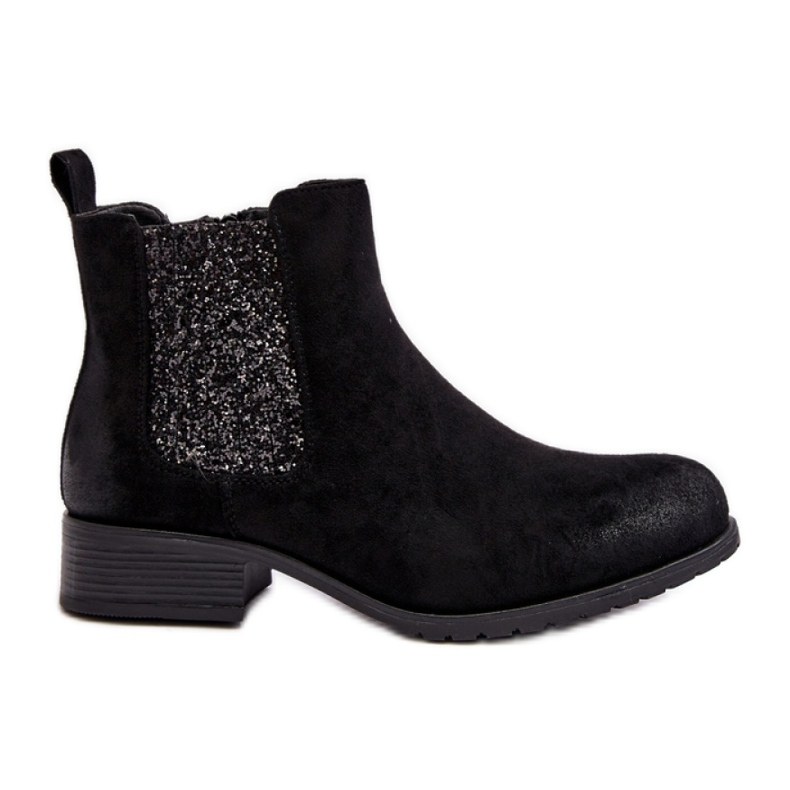 Stivaletti classici da donna realizzati in eco-camoscio Nero