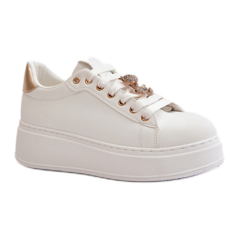 Scarpe Sportive Con Decorazione Bianco/Oro bianca