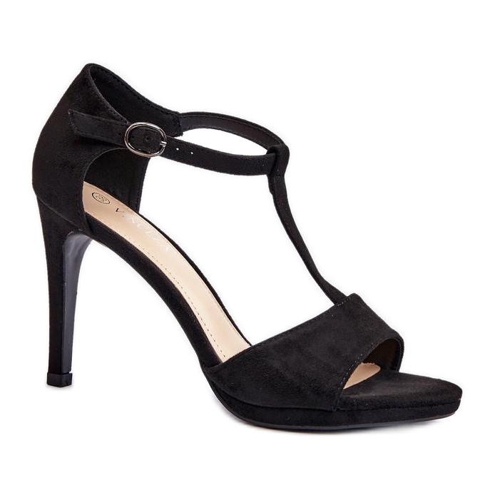 Sandali con tacco da donna di Vinceza nero