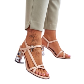 S.Barski Sandali in vernice Modello D&amp;A Beige